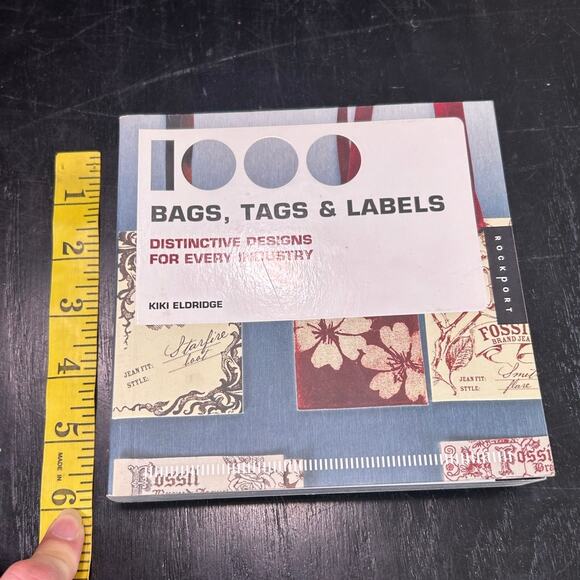 Coffee Table book- Bags, Tags & Labels- 2006- Kiki Eldridge- Rockport Preowned - Picture 5 of 5